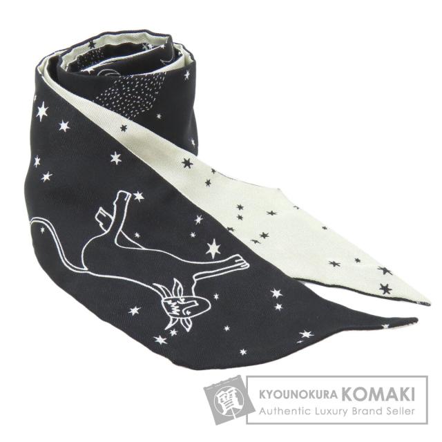 クリスチャンディオール CHRISTIAN DIOR  ミッツァ 星座柄  スカーフ シルク レディース  中古