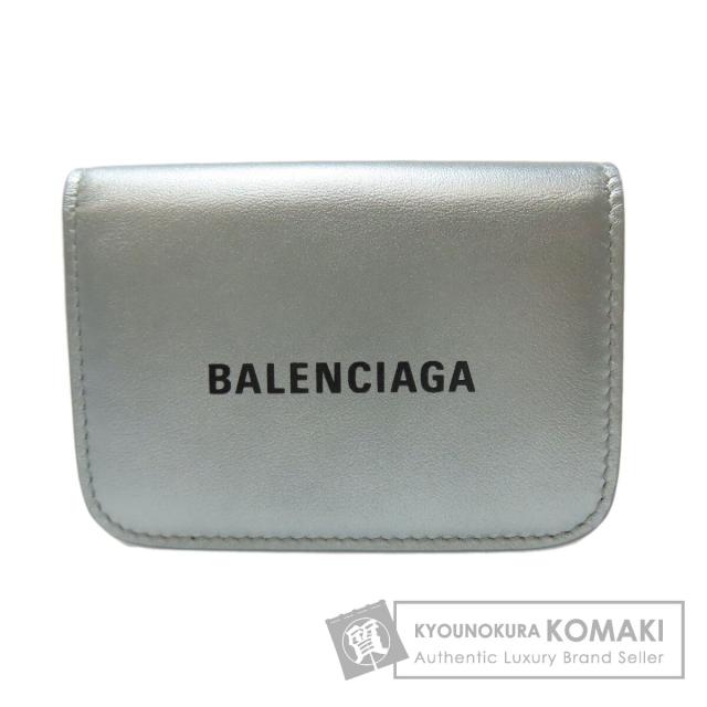 バレンシアガ BALENCIAGA  ロゴ 三つ折り財布 ミニウォレット  中古
