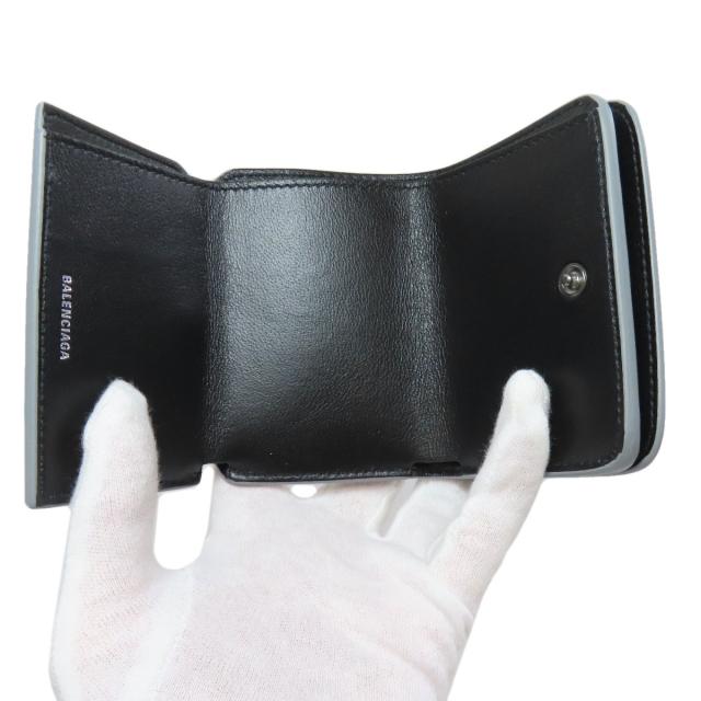 バレンシアガ BALENCIAGA  ロゴ 三つ折り財布 ミニウォレット  中古 バレンシアガ BALENCIAGA ロゴ 三つ折り財布 ミニウォレット 中古