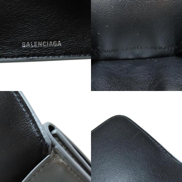 バレンシアガ BALENCIAGA ロゴ 三つ折り財布 ミニウォレット 中古