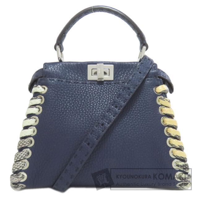 フェンディ FENDI  ピーカブーミニ セレリア 2WAY  ハンドバッグ カーフ レディース  中古