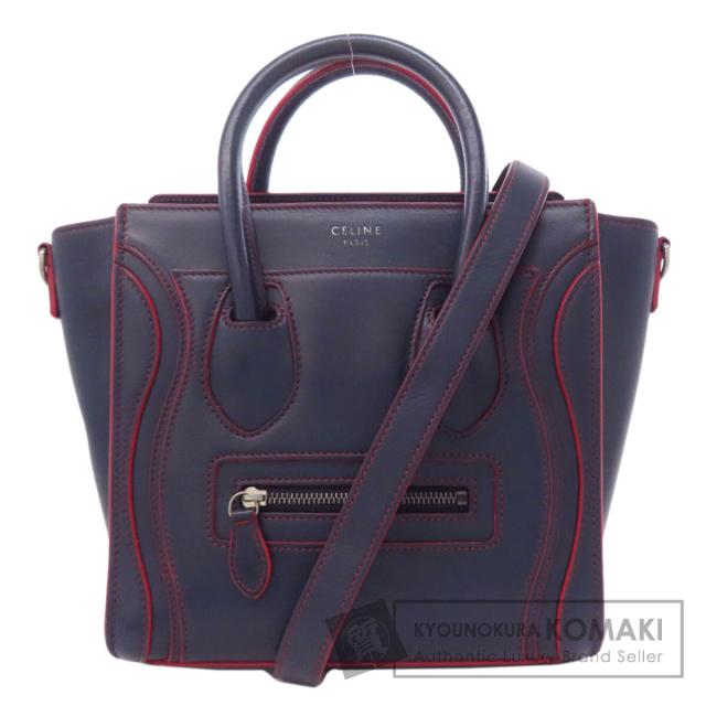 セリーヌ CELINE  ラゲージナノ 2WAY  ハンドバッグ カーフ レディース  中古