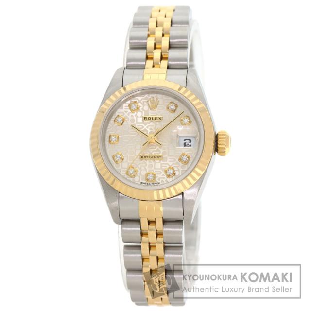 ロレックス ROLEX 79173G デイトジャスト 10P ダイヤモンド 腕時計 ステンレススチール 中古
