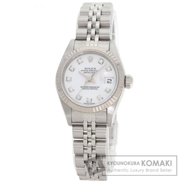 ロレックス ROLEX 79174G デイトジャスト 10P ダイヤモンド 腕時計 ステンレススチール SS 中古