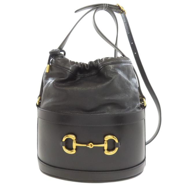 グッチ GUCCI 602118 ホースビット バケットバッグ トートバッグ レザー レディース 中古_1