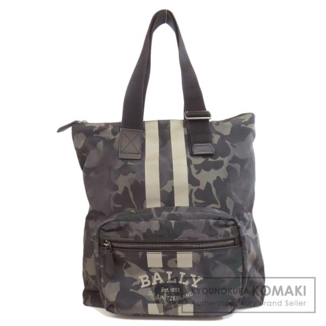 バリー BALLY  カモフラージュ柄 エコバッグ  トートバッグ ナイロン素材 レディース  中古