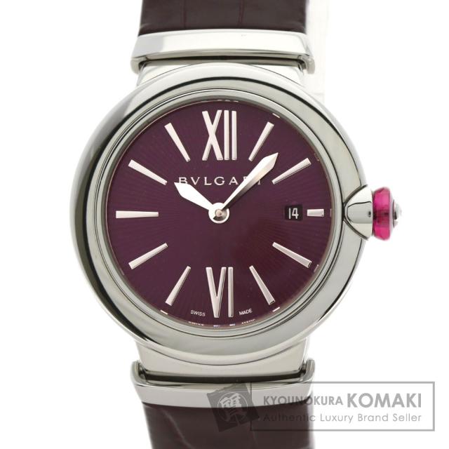 ブルガリ BVLGARI LU28S  ルチェア  腕時計 ステンレススチール 革   レディース  中古