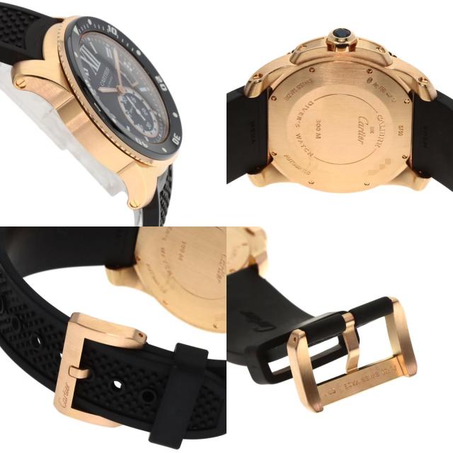 カルティエ CARTIER W7100052  カリブルドゥカルティエ ダイバー  腕時計 K18ピンクゴールド 中古_3