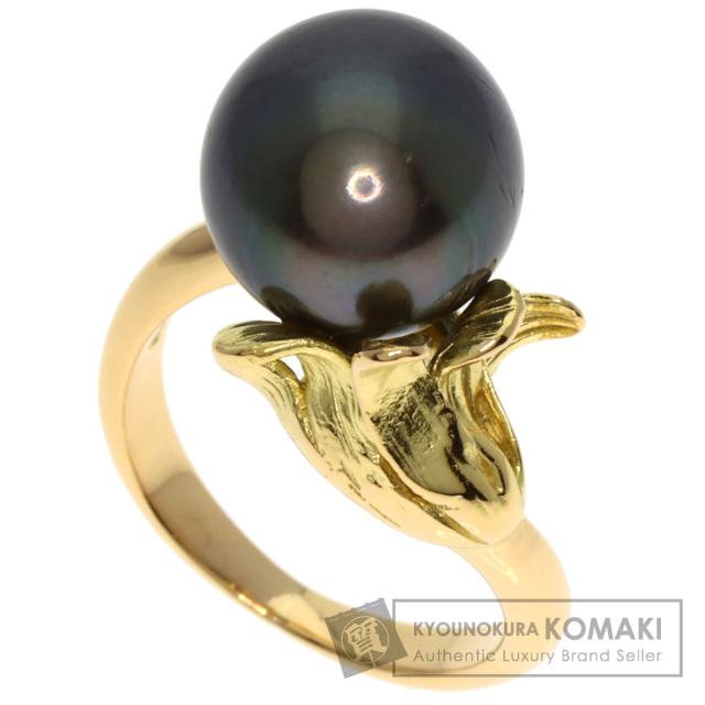 タサキ TASAKI  ブラックパール  真珠  リング・指輪 K18イエローゴールド レディース  中古