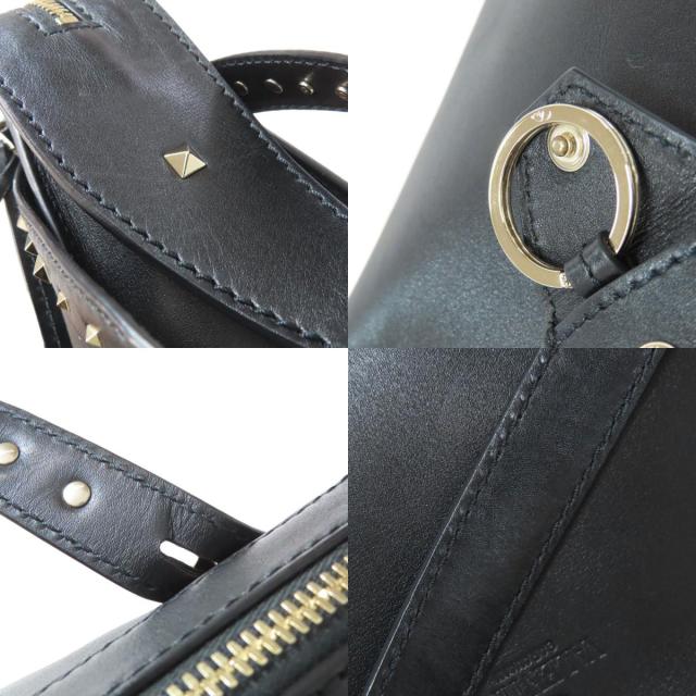 バレンティノ VALENTINO スタッズ ショルダーバッグ レザー レディース 中古_7