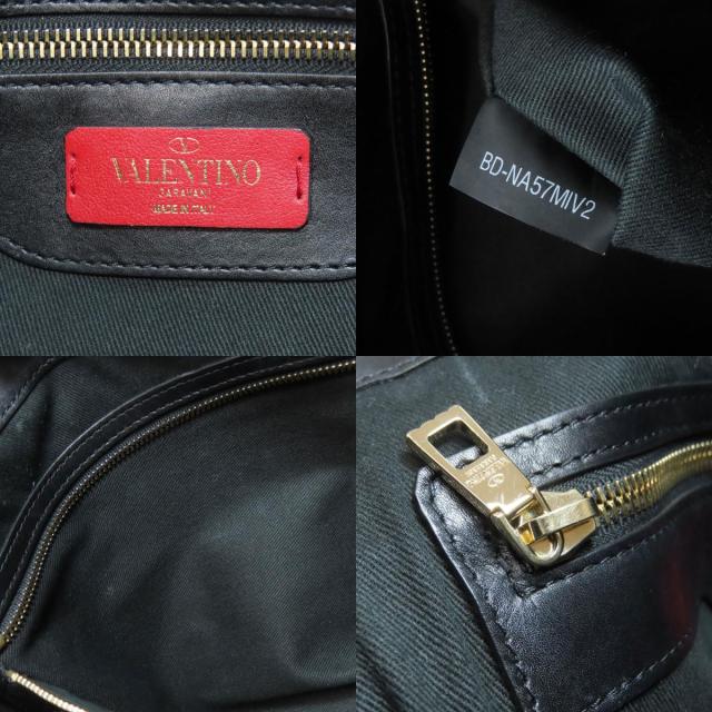 バレンティノ VALENTINO スタッズ ショルダーバッグ レザー レディース 中古_3