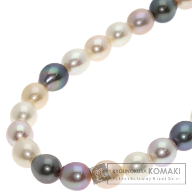 ミキモト MIKIMOTO マルチカラー 淡水パール 真珠 Mチャーム付き ネックレス 中古 154,775円