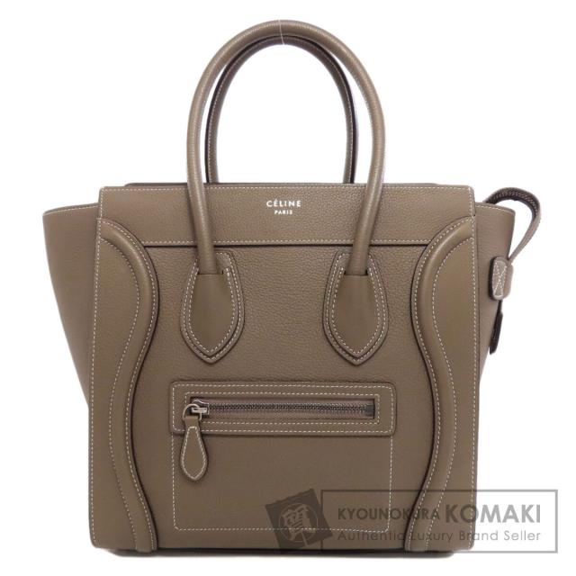 セリーヌ CELINE  ラゲージマイクロ  トートバッグ カーフ レディース  中古