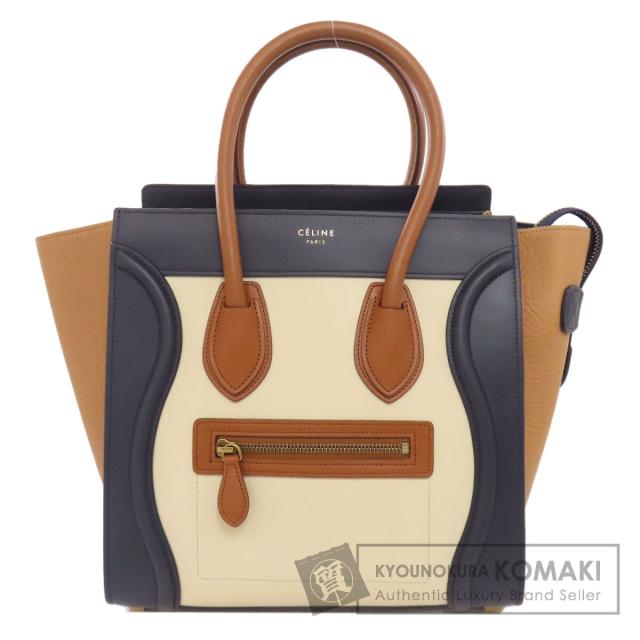 セリーヌ CELINE  ラゲージマイクロ  トートバッグ カーフ レディース  中古
