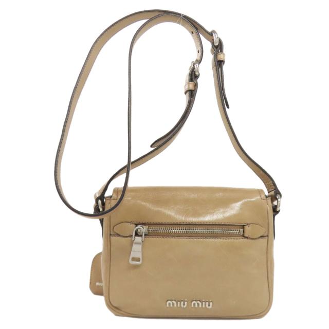 ミュウミュウ MIUMIU ロゴ ショルダーバッグ レザー レディース 中古_2