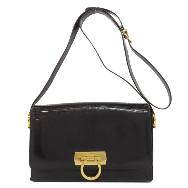 サルヴァトーレフェラガモ Salvatore Ferragamo ガンチーニ金具 ショルダーバッグ レザー 中古_1