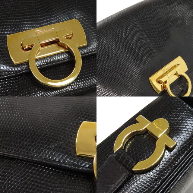 サルヴァトーレフェラガモ Salvatore Ferragamo ガンチーニ金具 ショルダーバッグ レザー 中古_7
