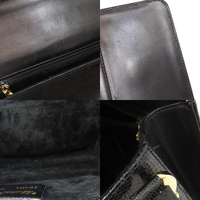 サルヴァトーレフェラガモ Salvatore Ferragamo ガンチーニ金具 ショルダーバッグ レザー 中古_6