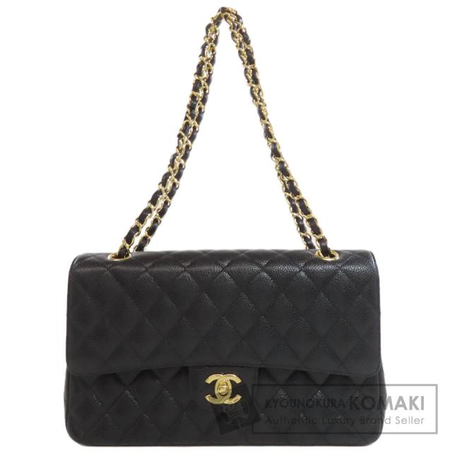 シャネル CHANEL  ダブルフラップ マトラッセ ゴールド金具  ショルダーバッグ グレインド 中古