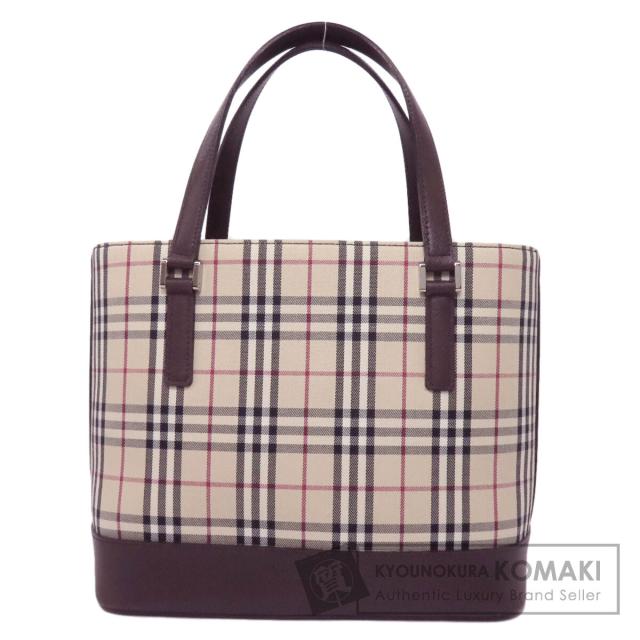 バーバリー BURBERRY  ノバチェック  ハンドバッグ キャンバス レディース  中古