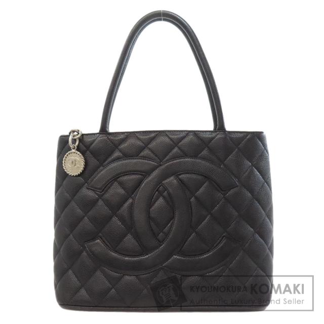 シャネル CHANEL  復刻トート シルバー金具  トートバッグ グレインド カーフスキン 中古