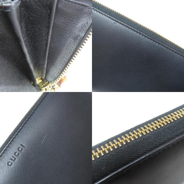 グッチ GUCCI 453158 二ムフェア ラウンドファスナー バンブー 長財布