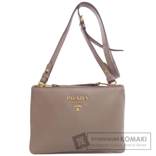 プラダ PRADA  ロゴ  ショルダーバッグ カーフ レディース  中古