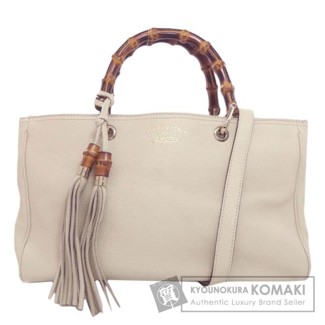 グッチ GUCCI 323660  バンブー 2WAY  ハンドバッグ カーフ レディース  中古