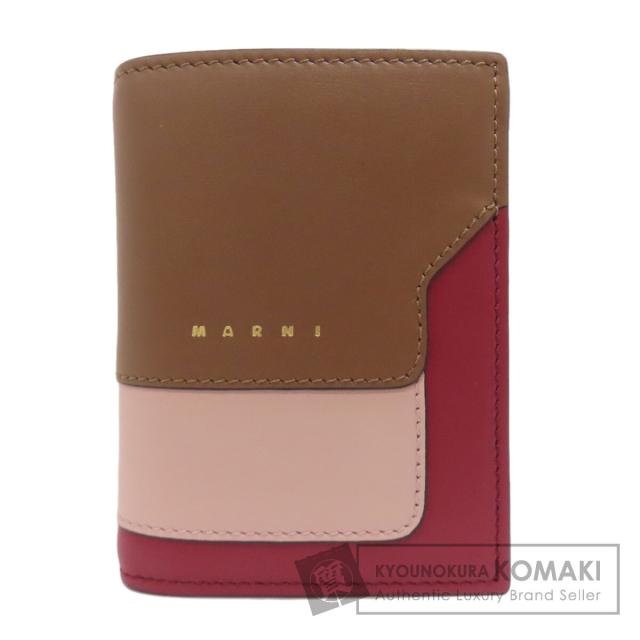 マルニ MARNI  ロゴ  二つ折り財布（小銭入れあり） カーフ レディース  中古