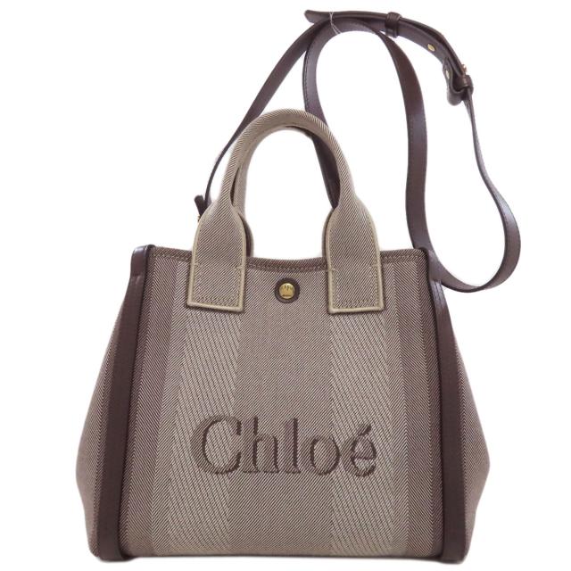 クロエ CHLOE キャリースモール ハンドバッグ キャンバス レディース 中古_1