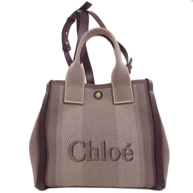 クロエ CHLOE キャリースモール ハンドバッグ キャンバス レディース 中古_2
