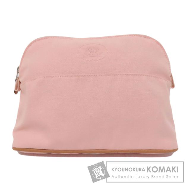 エルメス HERMES  ボリードポーチ シルバー金具  化粧ポーチ キャンバス レディース  中古