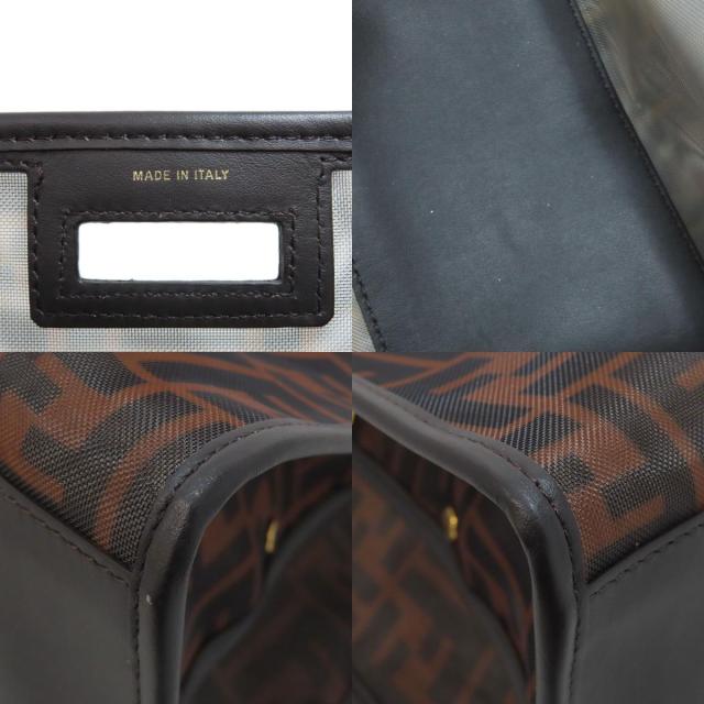 フェンディ FENDI ピーカブーカバー ズッカ柄 ナイロンメッシュ レディース 中古_8