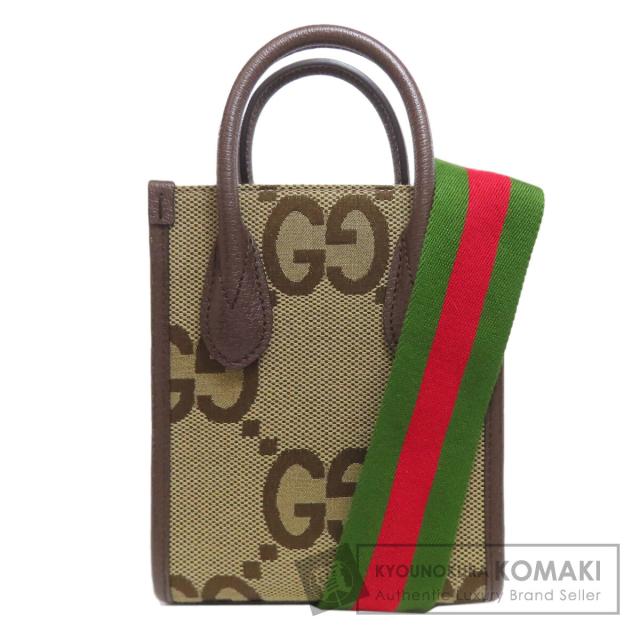 グッチ GUCCI 699406 ジャンボGG ミニ トートバッグ 2WAY ハンドバッグ キャンバス レディース 中古