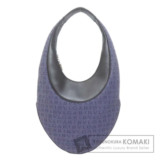 ブルガリ BVLGARI  ワンショルダー ロゴマニア  ショルダーバッグ キャンバス レディース  中古