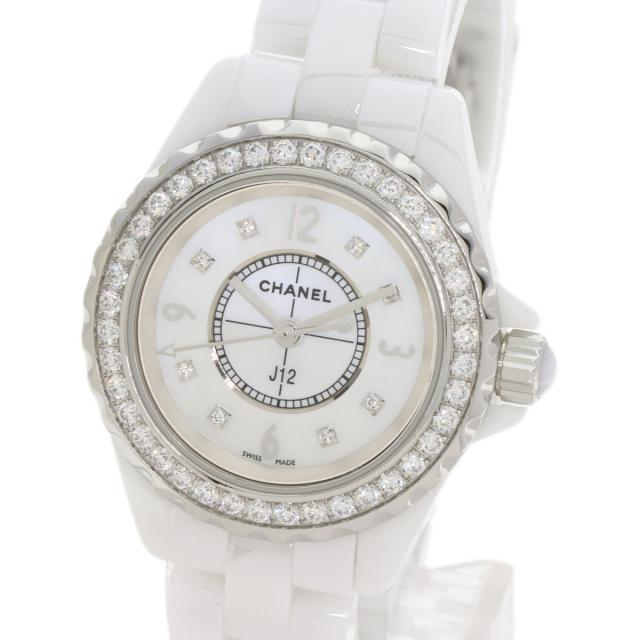 シャネル CHANEL H2572  J12 29mm 8P ベゼル ダイヤモンド  腕時計 セラミック セラミック   中古_3