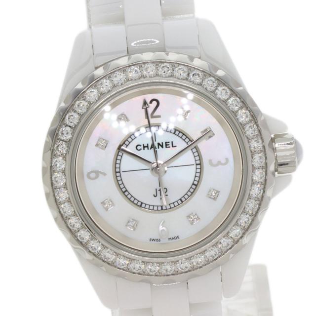 シャネル CHANEL H2572  J12 29mm 8P ベゼル ダイヤモンド  腕時計 セラミック セラミック   中古_4