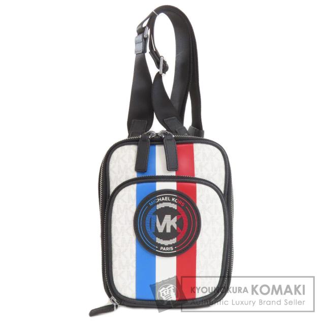 マイケルコース Michael Kors  MKシグネチャー ストライプ  ショルダーバッグ PVC レディース  中古