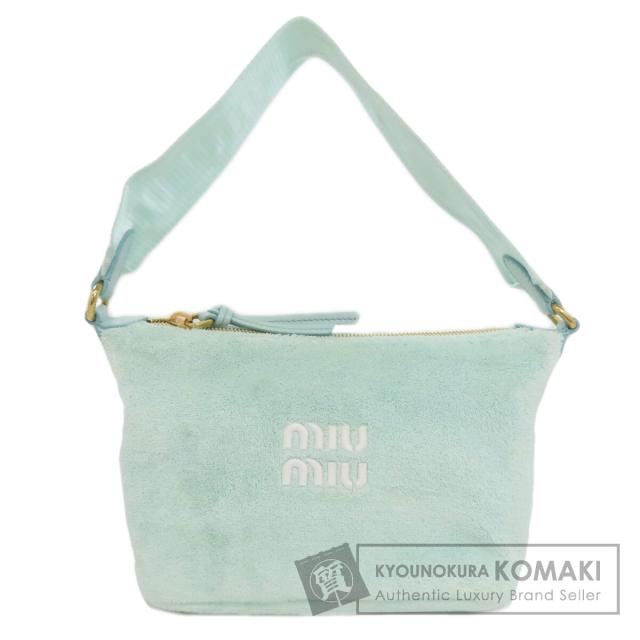 ミュウミュウ MIUMIU  ロゴ ミニバッグ  ハンドバッグ パイル レディース  中古
