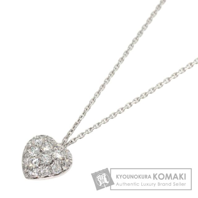 カルティエ CARTIER  ハート パヴェ ダイヤモンド  ネックレス K18ホワイトゴールド 中古