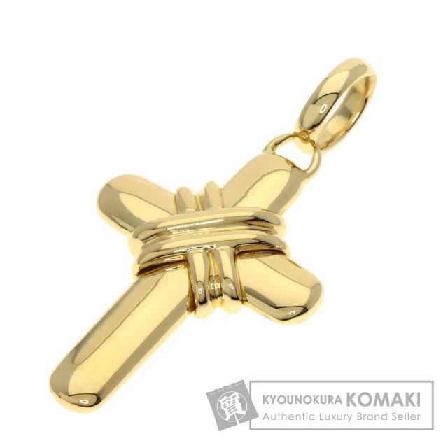 ブルガリ BVLGARI  ラテン クロス  ペンダントトップ K18イエローゴールド レディース  中古
