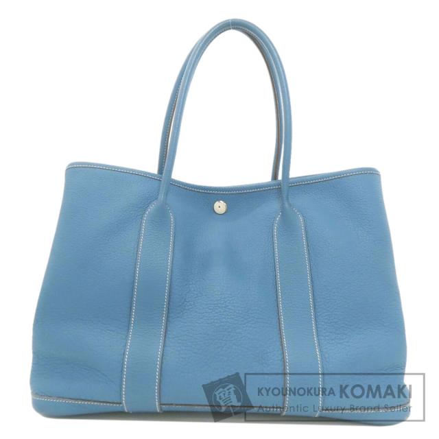 エルメス HERMES  ガーデンパーティPM ブルージーン シルバー金具  ハンドバッグ ネゴンダ 中古