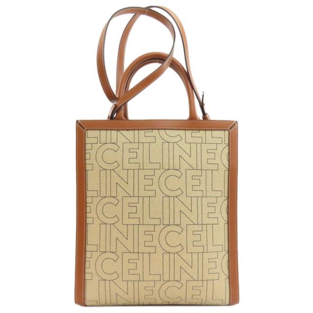 セリーヌ CELINE バーティカルカバ 2WAY トートバッグ キャンバス レディース 中古_2