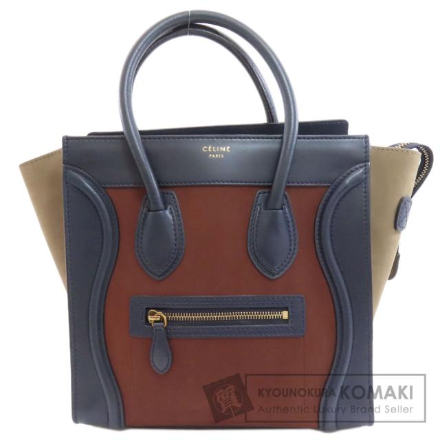 セリーヌ CELINE  ラゲージマイクロ  ハンドバッグ カーフ レディース  中古