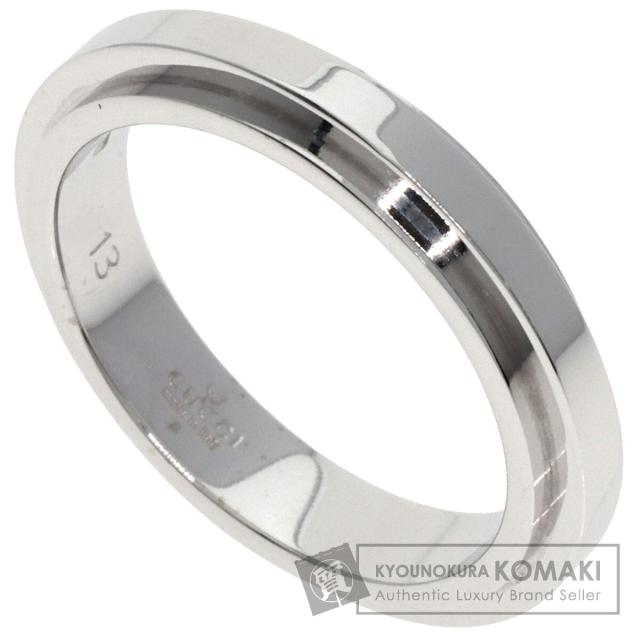 グッチ GUCCI  ストレート ラフ #13  リング・指輪 K18ホワイトゴールド レディース  中古