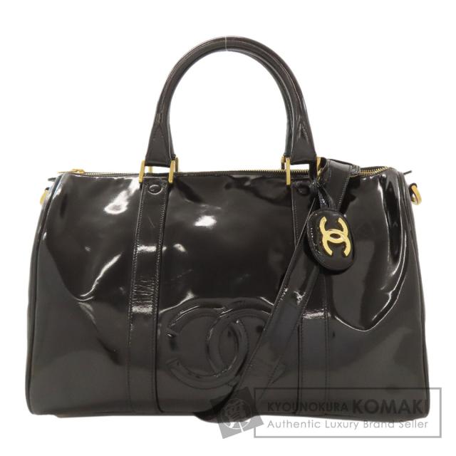 シャネル CHANEL  ココマーク 2WAY ゴールド金具  ボストンバッグ エナメル レディース  中古