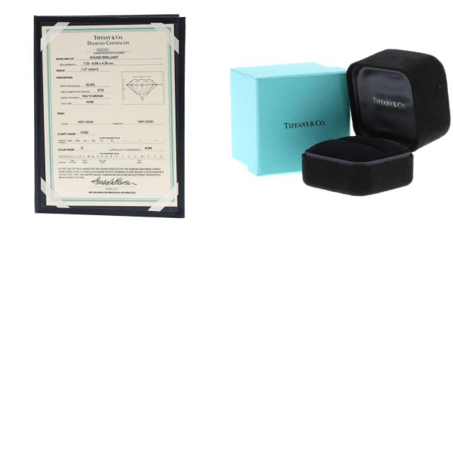 ティファニー TIFFANY&amp;Co.  ソリティア ダイヤモンド G-VVS2-VG  リング・指輪 プラチナPT950 中古_9