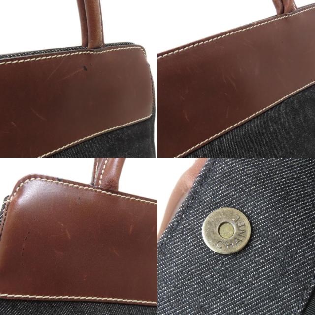シャネル CHANEL ココマーク トートバッグ デニム レディース 中古_6