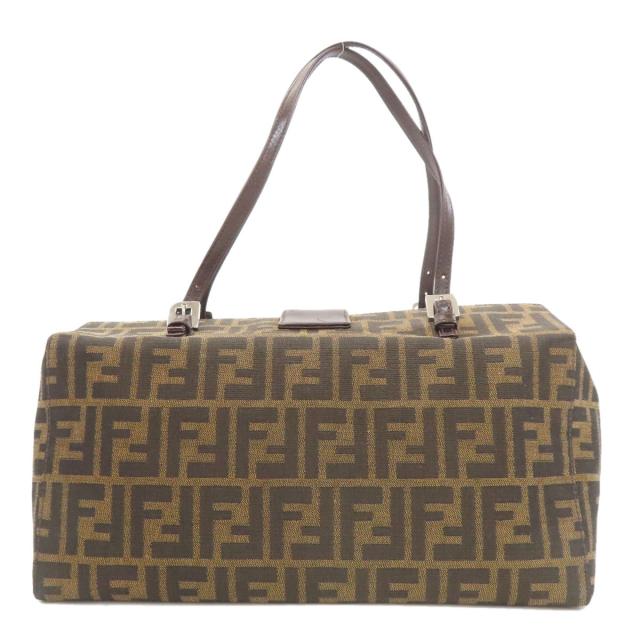 フェンディ FENDI ズッカ柄 ハンドバッグ キャンバス レディース 中古