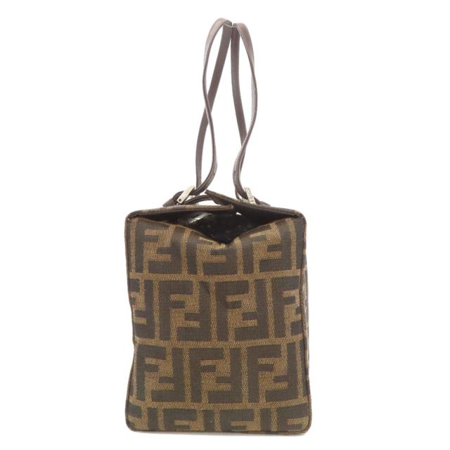 フェンディ FENDI ズッカ柄 ハンドバッグ キャンバス レディース 中古